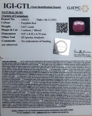 6.27 Ratti Natural Neo Burma Ruby with Govt. Lab Certificate-(3441)